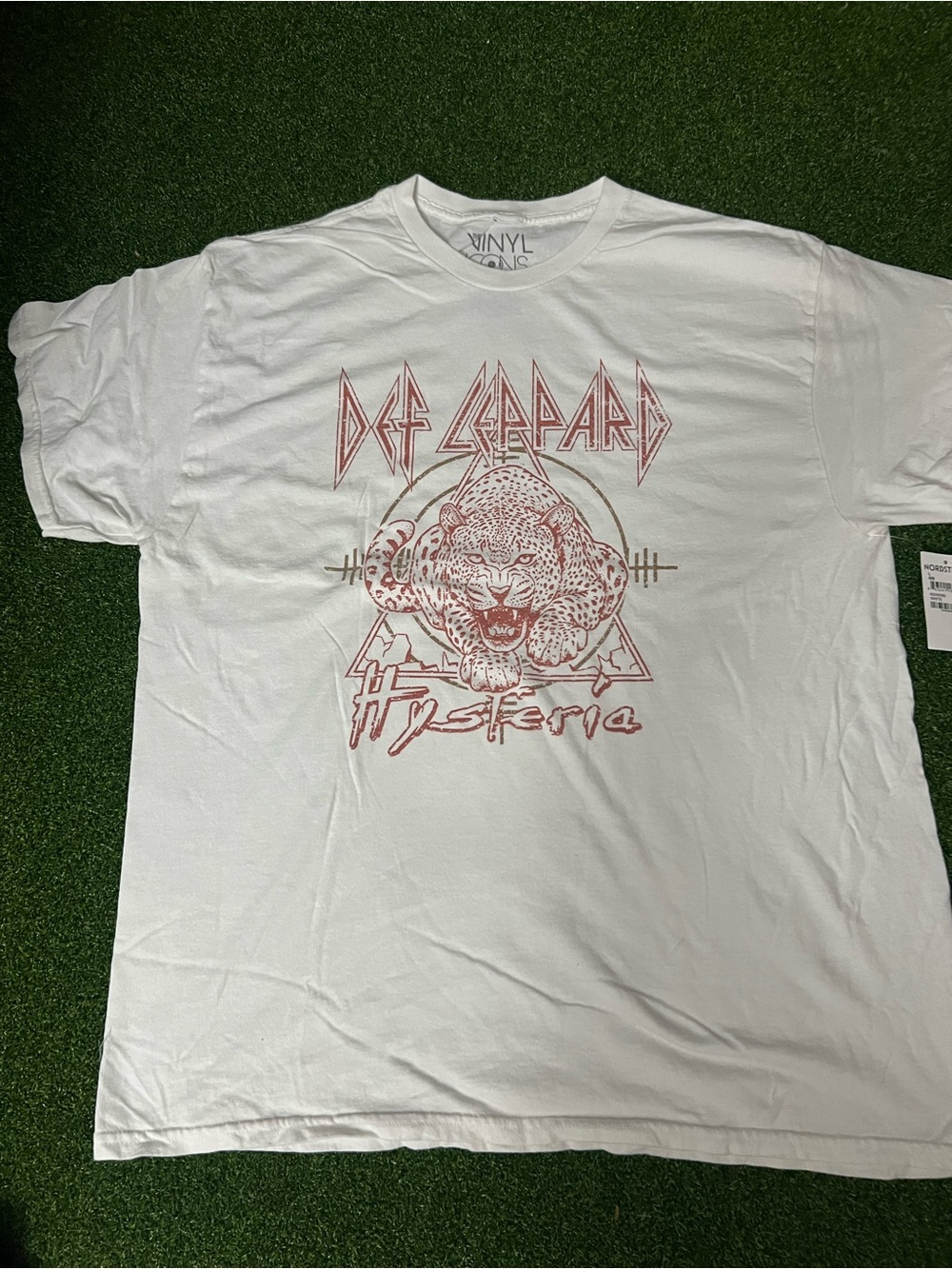 NWT Def Leppard Hysteria Graphic Band Tee - Nordstrom - White - Size L